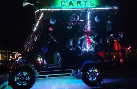 Golf Cart with Custom LED Lights